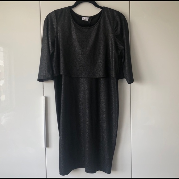 Thyme Maternity Nursing Dress in Black - Picture 2 of 6
